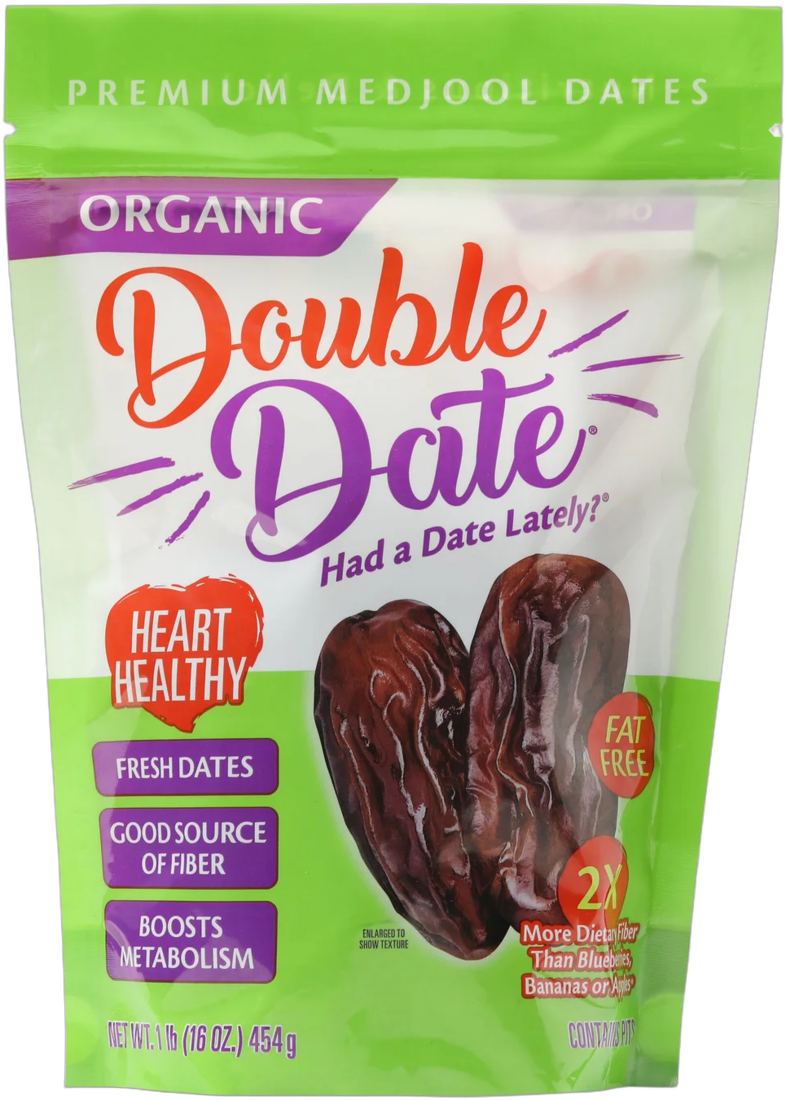 Double Date Organic Medjool Dates 1 lb pouch